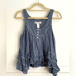 100% cotton pinstripe tank - size small
